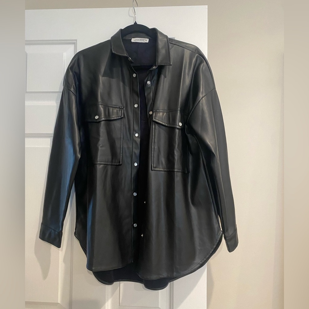 Brand New 12th Tribe Leather Shirt Jacket